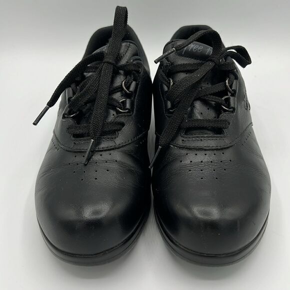 SAS Black Leather Free Time Walking Shoe Sneakers w/ Tripad Comfort Size 6W. B52 - Picture 3 of 11